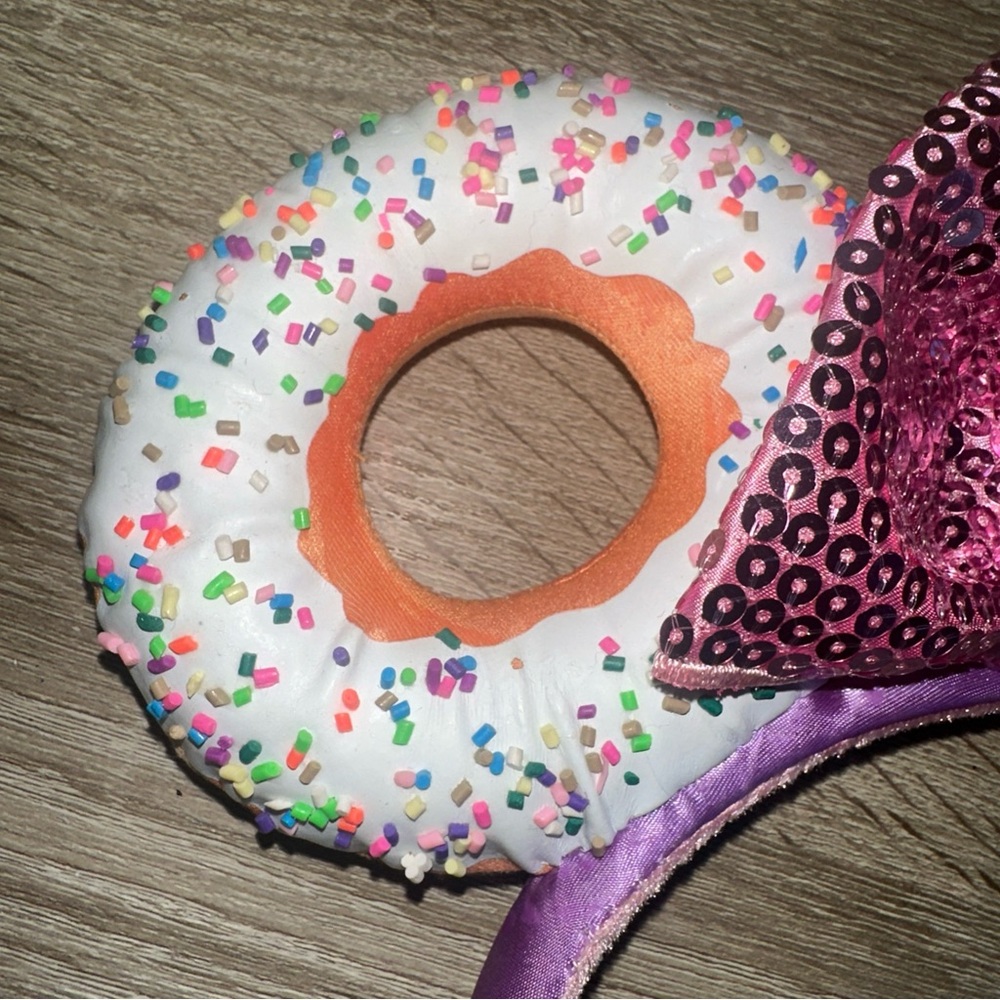 Disney Parks Minnie Mouse Donut Ears Headband White Frosting Sprinkles tag torn - Picture 3 of 7